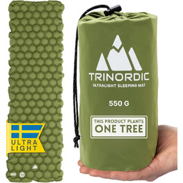 TRINORDIC Isomatte надувна Ultraleichte 550g – для туризму та bikepacking, компактна