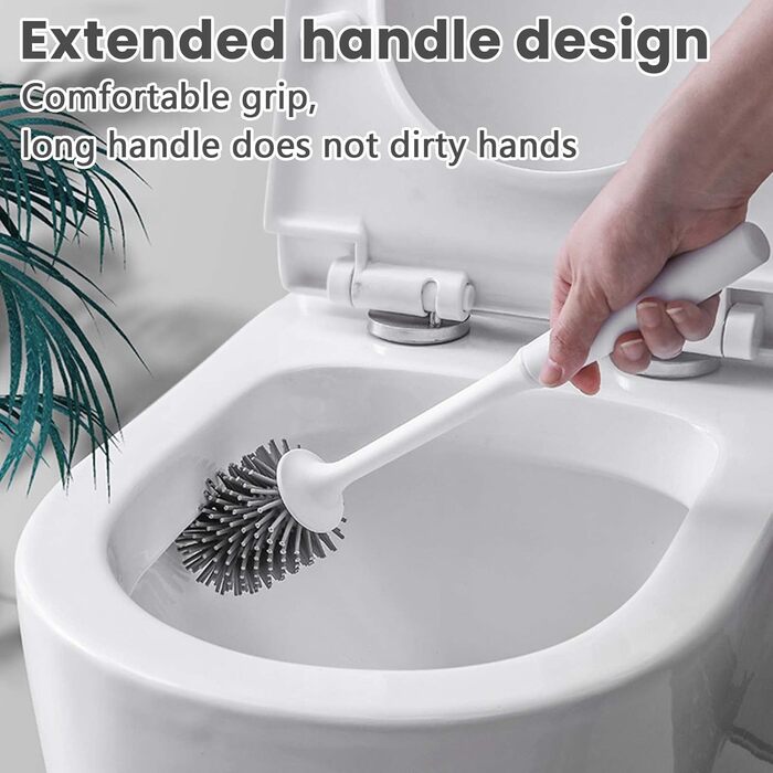 Силіконова щітка для унітазу Klobürste з підставкою, комплект для глибокого очищення, для ванної кімнати
