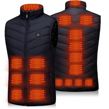 Обогревна жилетка з Powerbank 10000mAh, 9 зон обігріву, для чоловіків та жінок, жилетка-грівка для активного відпочинку, L-XL