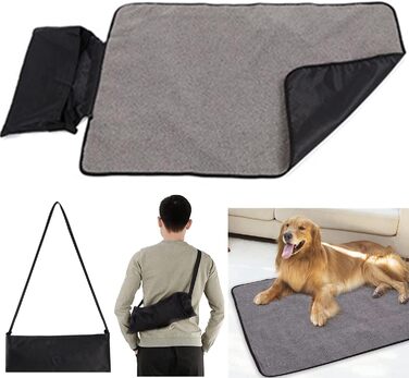 Зручна водонепроникна ковдра для тварин, 100 x 70 см - ідеальна для кемпінгу, подорожей та дому. Підходить для собак та котів. Має кишеньку.