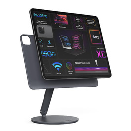 Магнітна підставка LULULOOK для iPad Pro 12.9 та iPad Air 13'' M4/M3/M2 — поворотна на 360°, складна, алюмінієва