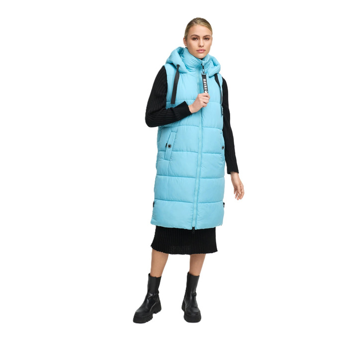 Жіноча степкова жилетка Navahoo з капюшоном, тепла, для активного відпочинку (L, небесно-блакитний)