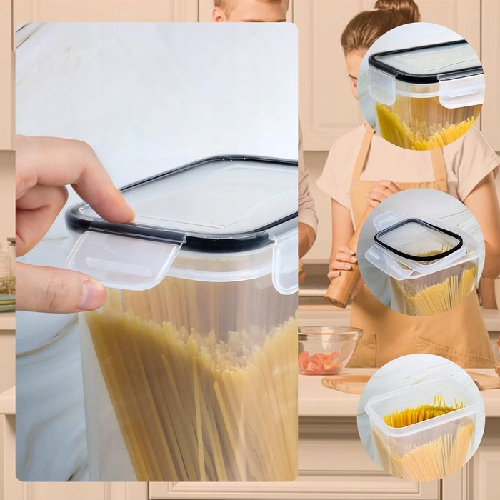 Набір герметичних контейнерів для зберігання продуктів, 24 шт. + 24 наклейки