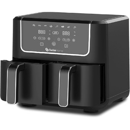 Фритюрниця SwissHome SH-6931 DOPPEL Luft 6л, 2100W, 6 програм, срібляста