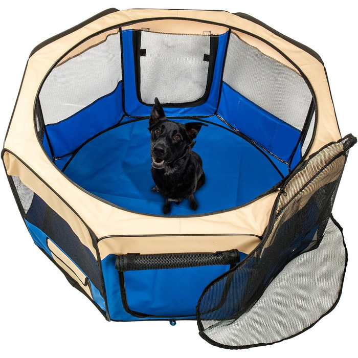 Клітка-манеж для цуценят та дрібних тварин XL, з 8 панелей, розкладний, знімний