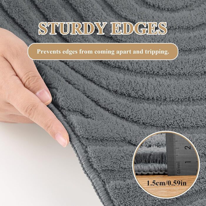 Килим для вітальні 160x230 см, великий пухнастий з коротким ворсом, миючий, сучасний, з 3D ефектом, нековзний, для їдальні, кухні, спальні (200 см круглий, сірий)