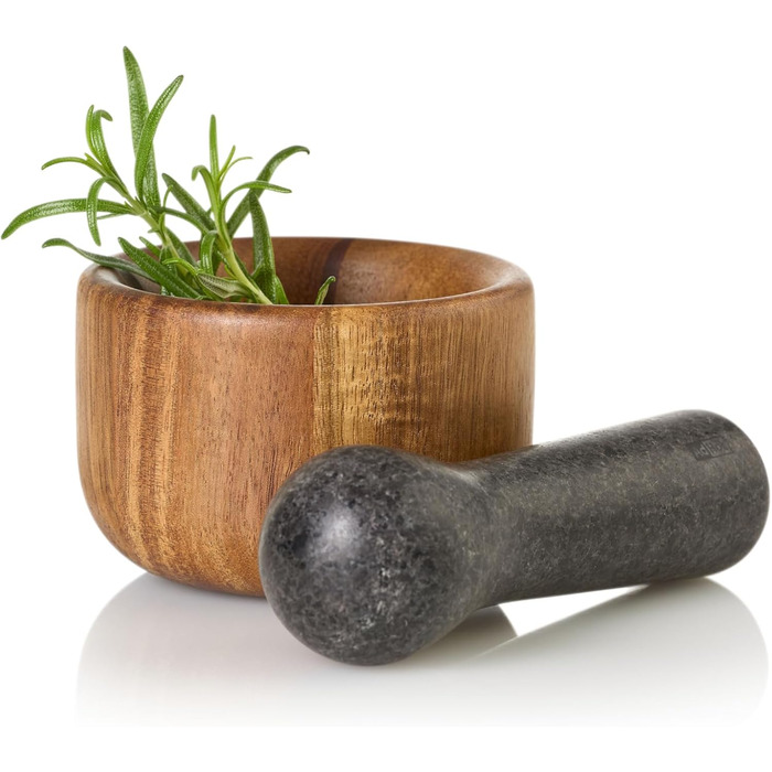 Набір для стукання спецій AdHoc MO42 | Дерево акації та граніт | Ø 9 см