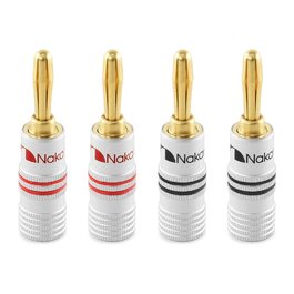 Навушникові конектори Nakamichi 24K позолота, 12-18 AWG, 4 шт. (2 пари)