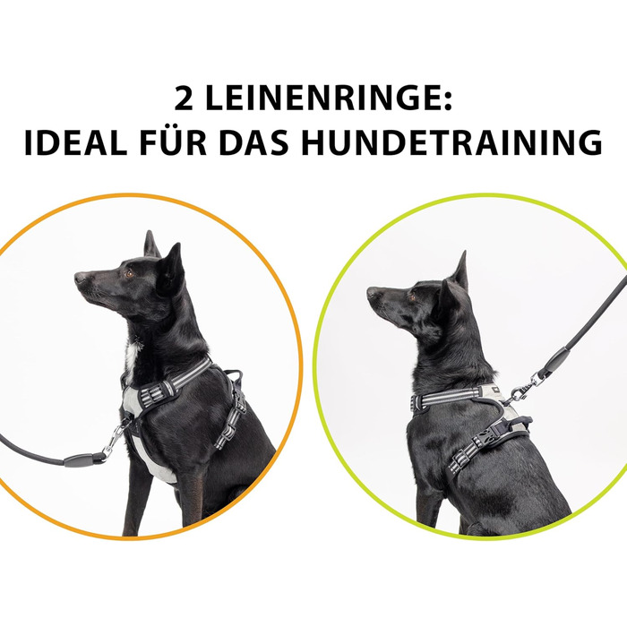 Шлейка для собак Ferplast середнього розміру, 2 гачки для контролю, шлейка від тяги, регульована, світловідбиваюча та дихаюча, ідеальна для тренувань, M, Бежево-коричнева