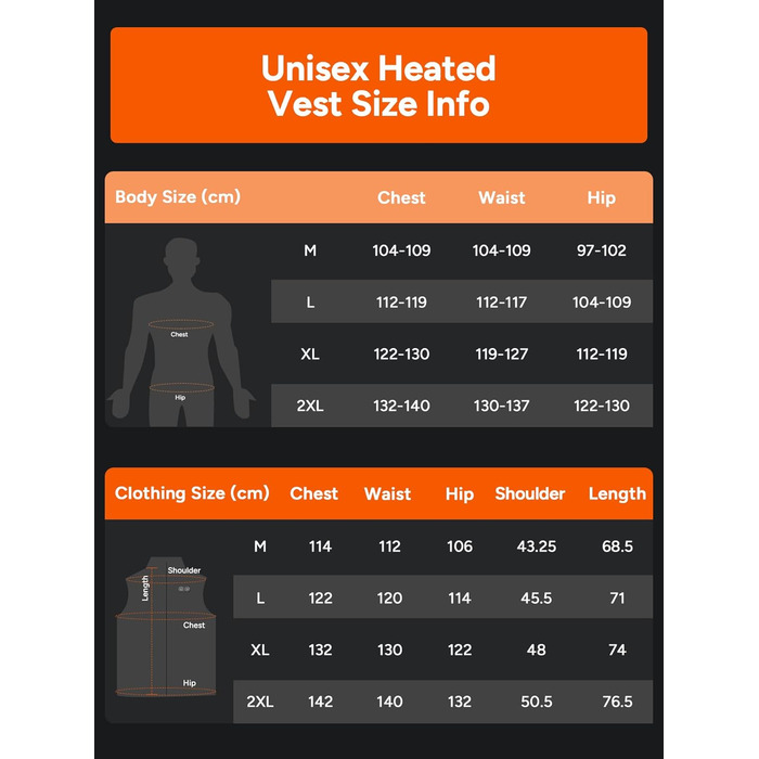 Обогрівальна жилетка Dr.Prepare для чоловіків та жінок з Powerbank 16000mAh, 3 режими нагріву, 10 зон нагріву, для активного відпочинку, подорожей, спорту, чорна