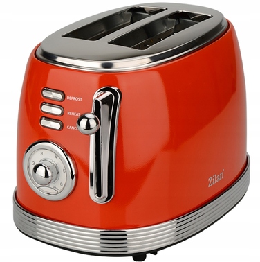 Тостер Zilan RETRO BREAD TOASTER, червоний, 850 Вт