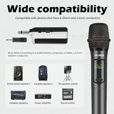 Мікрофон бездротовий K60-2 Grey - комплект з 2 шт. для DJ, співу, промов, вечірок, весіль, сцени