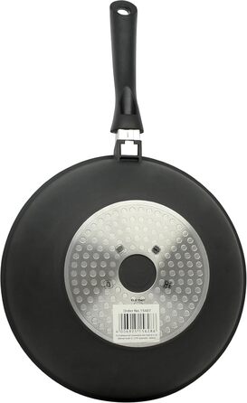ELO Crepe Pan, 28 cm, ALUCAST: Pan made of energy-saving die-cast aluminum with non-stick coating, suitable for ceramic, gas, electric, and induction cooktops - dishwasher safe, color: black (28 cm NEW, wok pan)