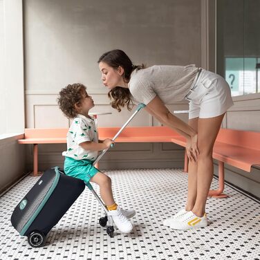 BÉABA Luggage Eazy: дитячий валіза-стілець 2-в-1, 22 л, блакитний, від 4 років