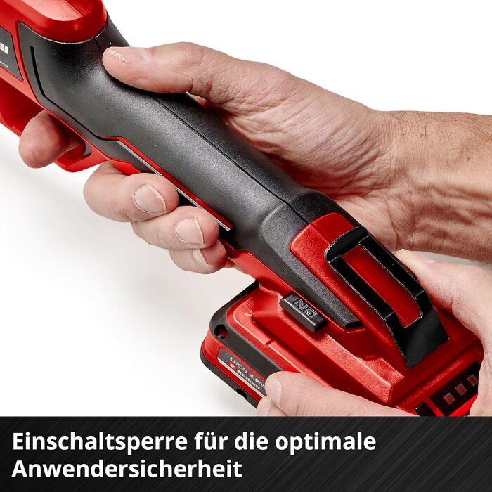 Акумуляторний сучкоріз Einhell GE-LS 18 Li-Solo Power X-Change, 18 В, до 28 мм, байпас-лезо, без акумулятора та зарядного, м'яка ручка, безпечний вимикач