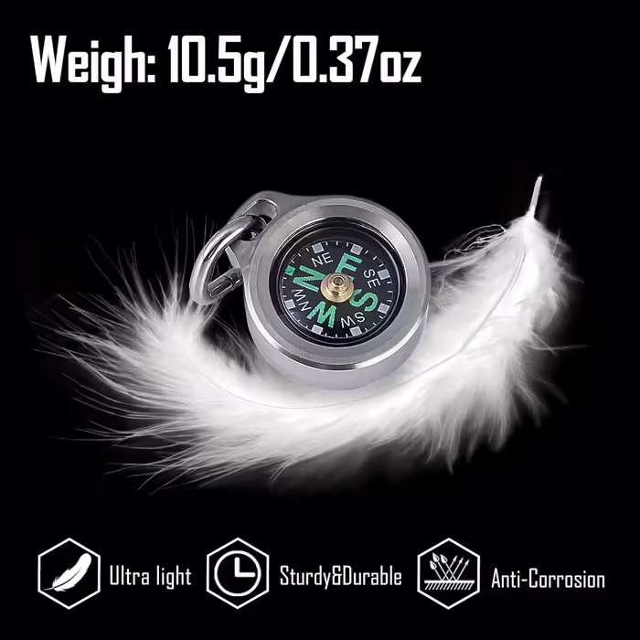 MecArmy CMP Mini-Kompass aus Titan/Messing, luxurious survival pocket compass – Father to son gift, Mother/Father to son graduation gift, birthday gift
