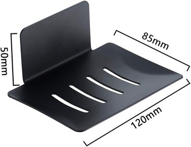 Тримач для мила Celbon SUS 304 з нержавіючої сталі, самоклеючий, чорний, без свердління для ванної кімнати