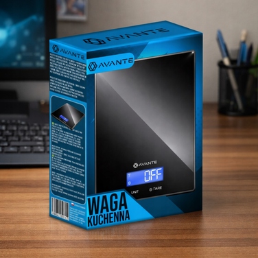 Кухонна вага Avante: високоточна, 1 г / 5000 г, функція TARA, чорна, 5 кг