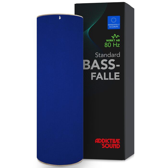 Бас-пастка Addictive Sound Bassfalle Rund Standard для студії, акустична панель зі спеціалізованою ватою (80-210 Гц), Saphir, 98 см