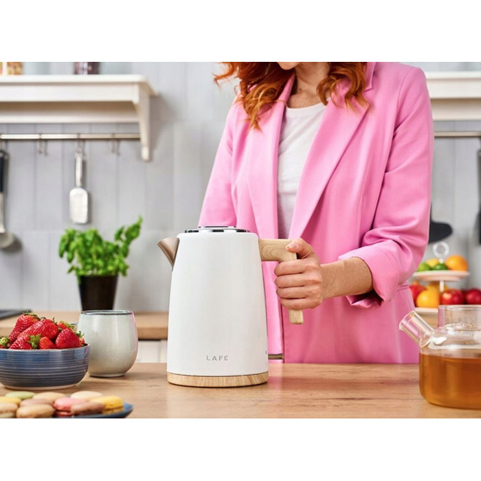 Електричний чайник Lafe Scandi PRO, 2200 Вт, 1,7 л, білий