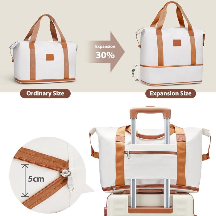 Чемодан Joyway ABS з жорсткою обшивкою, ручний багаж 56 см з TSA замком, відсіком для напоїв та стійким до тиску каркасом, білий