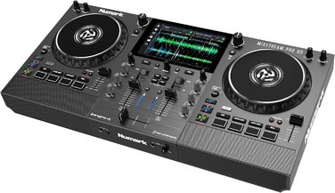 Numark Mixstream Pro Go: Портативний DJ-контролер з акумулятором, мікшер з розділенням STEM, динамік, Wi-Fi, сенсорний екран, сумісний з Serato DJ