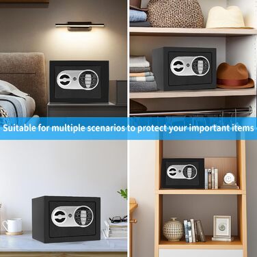 Міцний сейф Tresor Klein з кодовим замком, електронний настінний сейф Vankarr для дому, готелю, офісу, дітей, зберігання грошей, 23*17*17 см