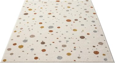 Дитячий килим Beat Kids сучасної колекції, м'який ворс, бежевий з крапками, 120x170 см