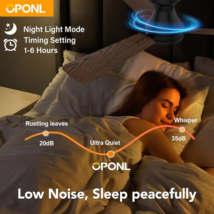 Стельовий вентилятор OPONL з підсвічуванням, 106.7 см, пульт ДУ, висока продуктивність - для спальні, кухні, вітальні, двору
