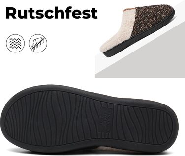 Тапочки зимові Mishansha для чоловіків та жінок, утеплені, з пам'яттю, з плюшу, білі (40/41 EU, Кофе)