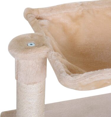 Кліматичний комплекс для котів PawHut з сизалевою колоною, гамаком та покриттям з плюшу, 50 x 36 x 70 см, бежевий