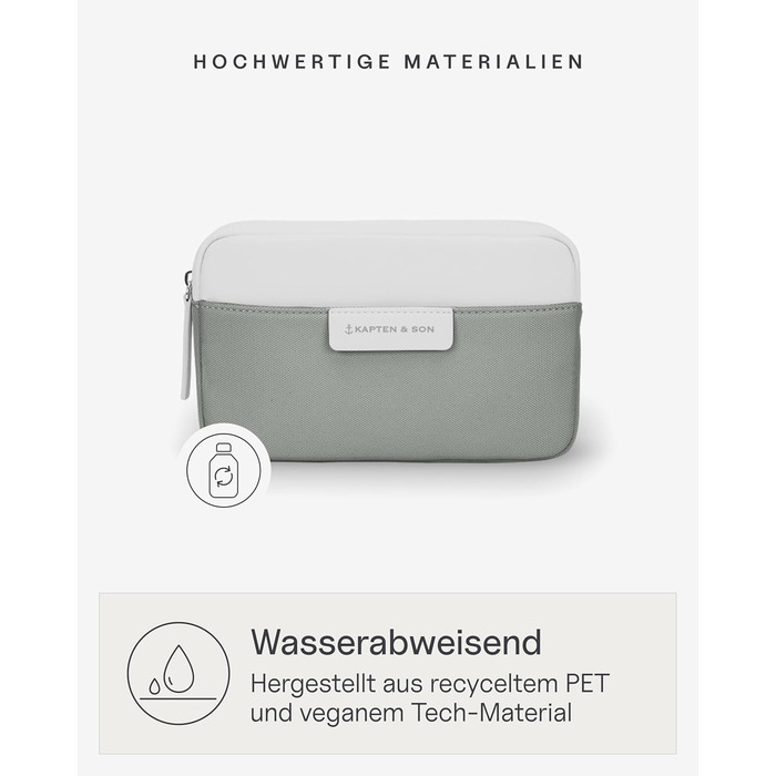 Kapten & Son Bauchtasche Bergen: Сумка через плече (бананка) - М'ятний, 0.8 л | Для жінок та чоловіків | Ідеально для подорожей, міста та повсякденного використання