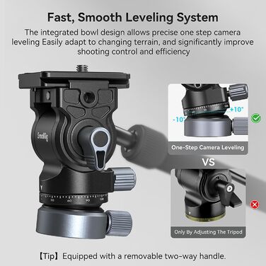 Відеоштатив SmallRig FreeBlazer CT190 (4319) 183 см з гідравлічною головою, нівеліром та моноподом для влогінгу та подорожей, навантаження 4 кг, з сумкою