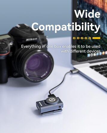 Hollyland Lark M2 бездротовий петличний мікрофон для iPhone 15/16/17 та Android, 300м радіус дії, Hi-Fi звук, шумозаглушення, 30 годин роботи, міні-мікрофон для відео (2TX + USB-C RX + чохол для зарядки) (Камера (2TX+1RX), Чорний)