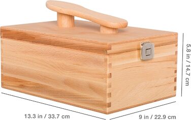 Redecker shoe polish box with a hinged lid made of beechwood