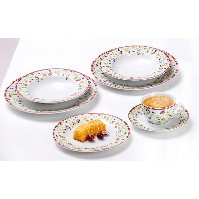 Ritzenhoff & Breker Shanti Doppio Coffee Set - 30 Piece Porcelain Dinnerware Set