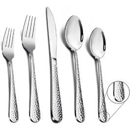 Набір столових приборів TEAMFAR, 60 предметів: нержавіюча сталь, набір столових приборів для 12 осіб, з ручкою 