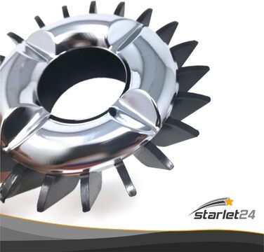 Зовнішній металевий попільничка Starlet24 Gluttöter, стійкий круглий плоский вітрозахисний (5 шт, синій)