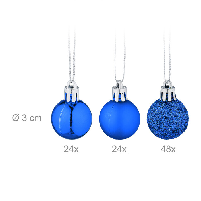 Relaxdays Set of 96 Christmas Baubles