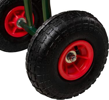 Садовий табурет UPP Rollsitz Outdoor Deluxe зі сталевою рамою, широкими гумовими колесами, регульованою висотою сидіння, відсіком для інструментів, чохлом, макс. навантаження 150 кг, зелений