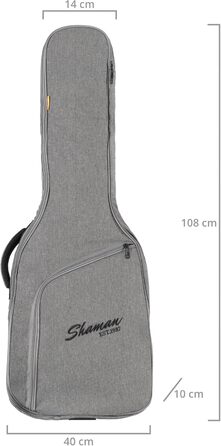 Шейман WGB-115 GY Преміум-лайн Гітара Вестерн - Водовідштовхуючий мішок Gigbag для гітари з міцним матеріалом та регульованими ременями