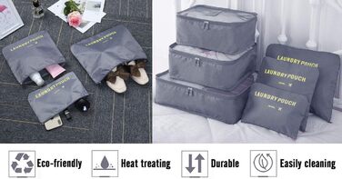 Органайзер для валізи Vicloon, набір 8/6 шт. - Packtaschen, аксесуари для подорожей, сумки-органайзери, косметички (сірий)