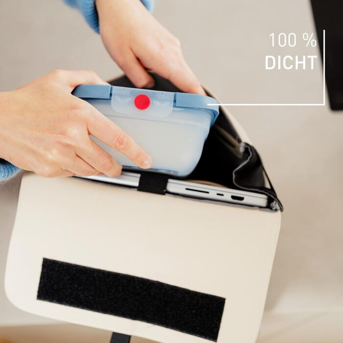 Контейнери Emsa oneClick для зберігання продуктів, набір 5 шт (0.5л, 1.2л, 2.3л), блакитні. Герметичні, для морозилки, мікрохвильовки, посудомийки. Зроблено в Німеччині.