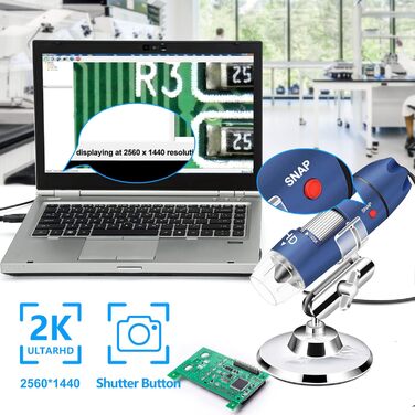 Цифрова мікроскоп-камера Ninyoon 1080P USB для iPhone, iPad, Android, PC, 50-1000x, з підсвічуванням