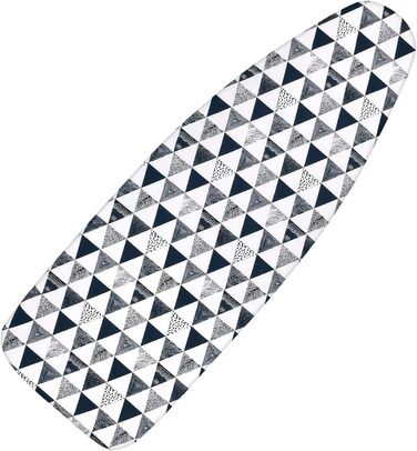 Заміна покриття та подушки для прасувальної дошки Extra Wide, 45.7 x 124.5 см, з покриттям, стійким до подряпин та бруду, та еластичним краєм. В комплекті: 4 затискачі та захисне мереживне покриття.