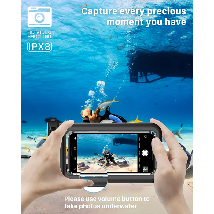 Водонепроникна поясна сумка YOSH з регульованим ремінцем, 2 шт. Сумка-drybag, водонепроникна, для активного відпочинку, водного спорту, плавання, катання на човні (прозора)