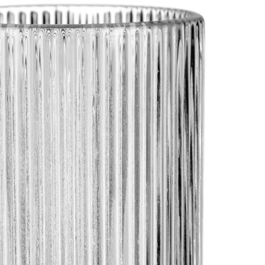 Relaxdays Decorative Glasses, Ribbed, Set of 4