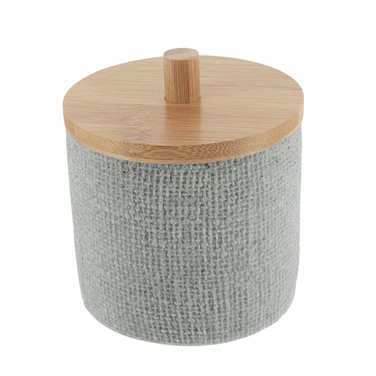 Набір аксесуарів для ванної кімнати (5 предметів), сірий, з бамбуком, міцний та довговічний