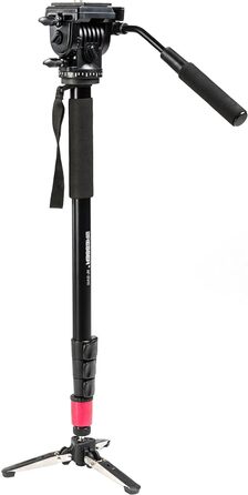 Штатив Bresser MP-274VH Traveler з моноподом та спиною, чорний