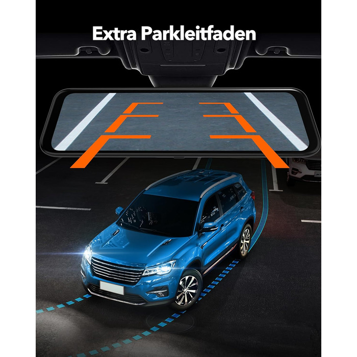 WOLFBOX Дзеркало заднього виду з камерою 12